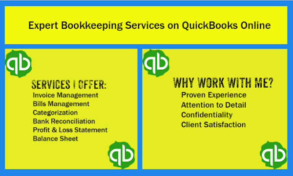 I will do bookkeeping services on QuickBooks online and bank reconciliation