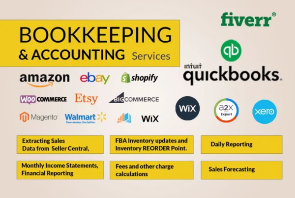 I will provide bookkeeping service for amazon shopify and ebay